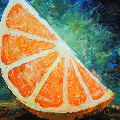 Orange Slice Painting By Chris Steinken