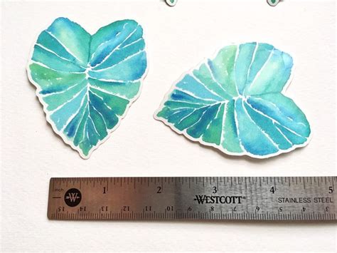 Watercolor Leaf Stickers Bullet Journal Stickers Stationary Etsy