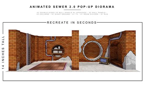 Animated Sewer 20 Pop Up Diorama 112 Extreme Sets