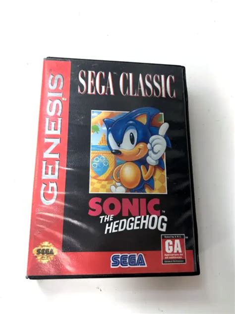 Sonic The Hedgehog Sega Classic Sega Genesis 1991 Authentic Complete
