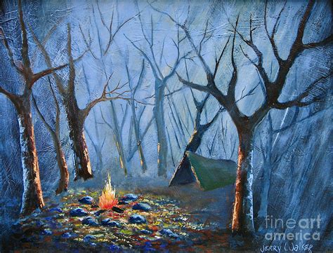 Campfire Painting By Jerry Walker Fine Art America