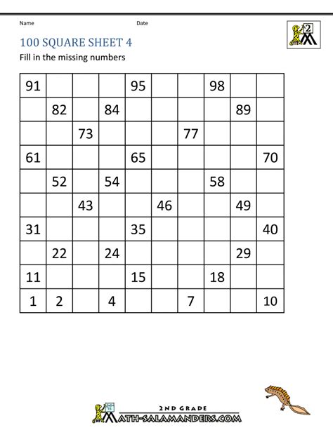 Square Numbers Worksheet 4th Grade