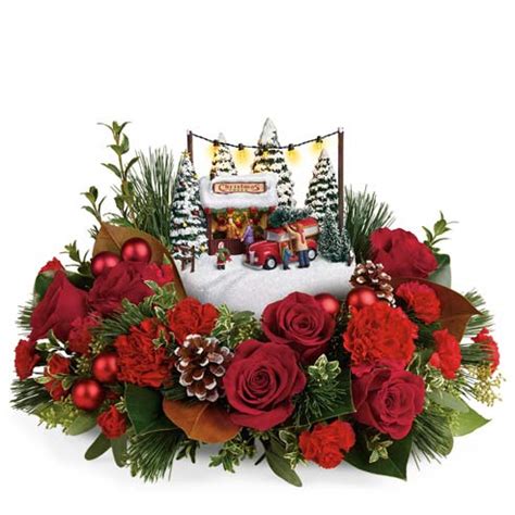 Thomas kinkade's homecoming hero bouquet $79.99 buy now > holiday splendor $34.96 buy now > for the best and freshest flowers in bayonet point, beacon woods florist has exactly what you're looking for! Thomas Kinkade Flower Centerpiece at Send Flowers
