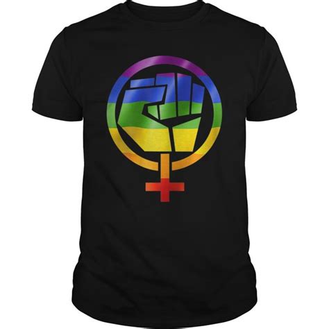 Feminist Symbol Lgbt Resist Pride Fist Rainbow Flag T Shirt