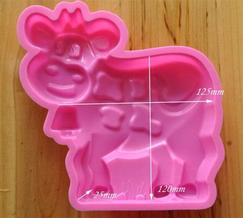 Cake Mold Soap Mould 2pcs Cow Cattle Flexible Silicone Mold Etsy