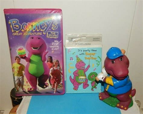Barneys Great Adventurethe Movie Vhs1998 And Barney Bank And Barney