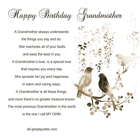 Here are examples of birthday wishes for your grandma, quotes to write on greeting cards. Birthday Wishes For Grandma - Page 4