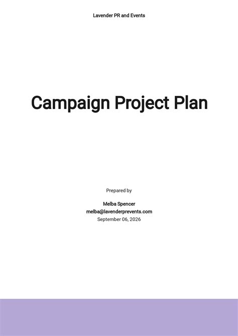Campaign Plan Word Templates Design Free Download