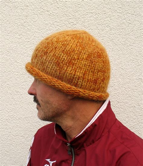 Mens Winter Hat 100 Natural Icelandic Wool Eco Yellow Hat Etsy