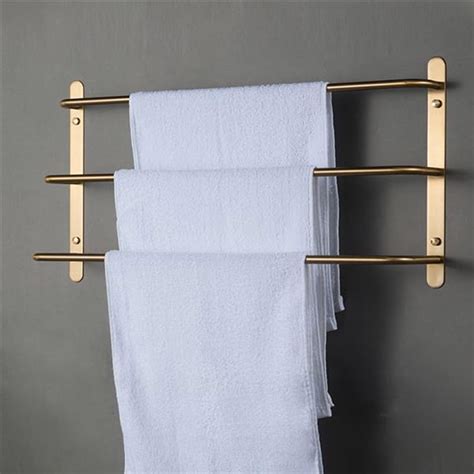 3 layers towel bar wall mounted towel rail stainless steel towel rack towel holder for bathroom