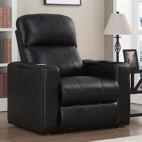 A manual fabric for $249. Talos Black Leather Home Theatre Power Recliner Armchair ...