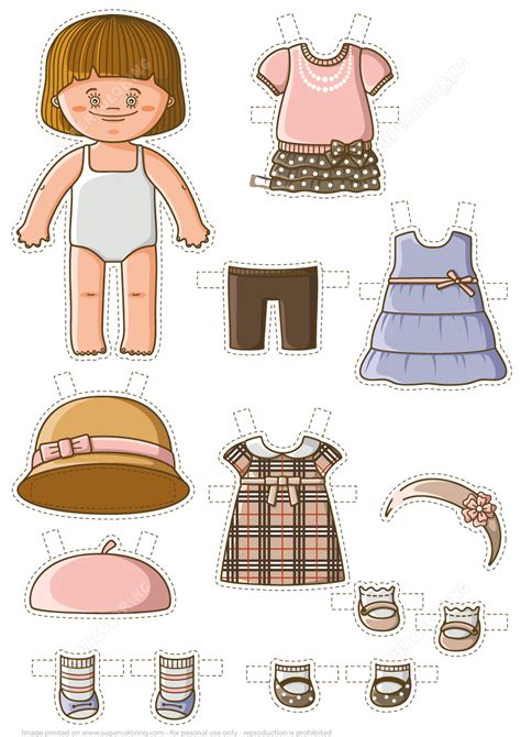 Dress Up Baby Paper Doll Free Printable Papercraft Templates