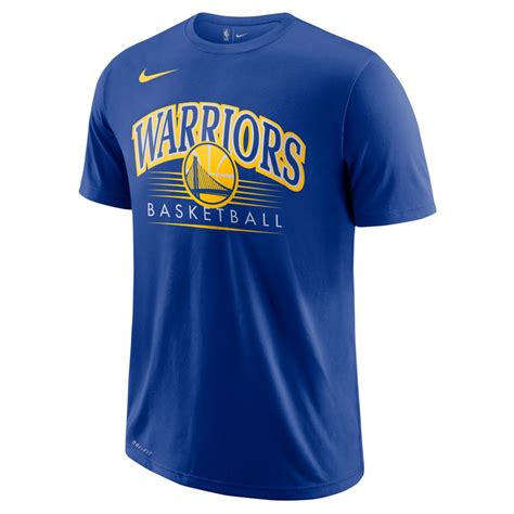 Nike Cotton Golden State Warriors 2018 2019 Dry Crest T Shirt In Blue