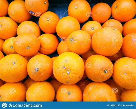 Orange In The Tray For Sale In Supermarket Stock Photo Image Of Sale