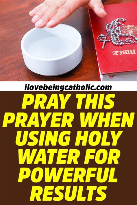 Pray This Prayer When Using Holy Water For Powerful Results Holy