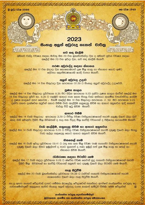 2023 Happy Sinhala New Year Wishes Avurudu Nakath Litha 2023 සිංහල