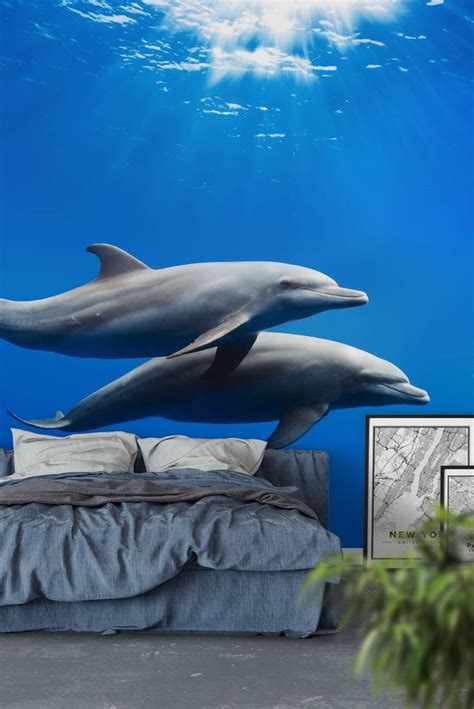 Dolphins Wallpaper Beach Wall Murals Mural Wallpaper Ocean Mural