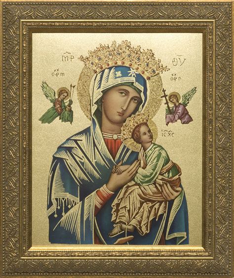 Our Lady Of Perpetual Help Metallic Gold
