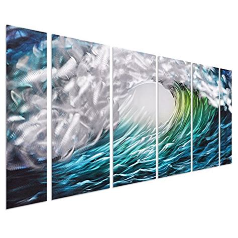 Pure Art The Great Wave Off Kanagawa Sea Storm Metal Wall Art Decor