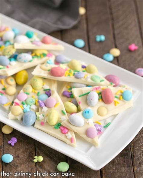 Easy White Chocolate Easter Bark That Skinny Chick Can Bake
