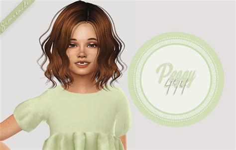 Simiracle Peggy 494 Hair Retextured Kids Version ~ Sims