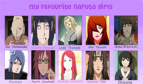 my favorite naruto girls by teamshikaino on deviantart