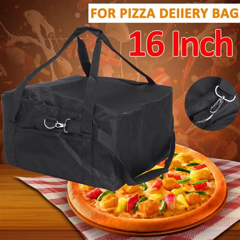 16 Pizza Food Delivery Bag Insulated Thermal Nylon Holds Bag