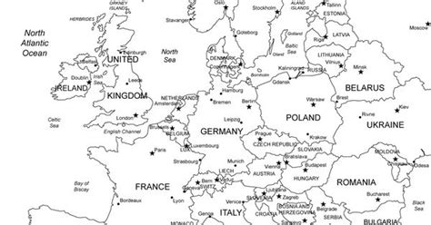 Printable Unlabeled Map Of Europe United States Map