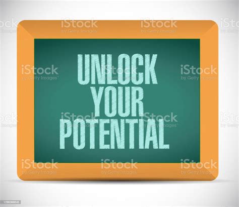 Unlock Your Potential Message Illustration Design Stock Illustration