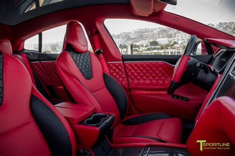 Red Multi Coat Tesla Model S Bentley Red Interior Tesla Model S