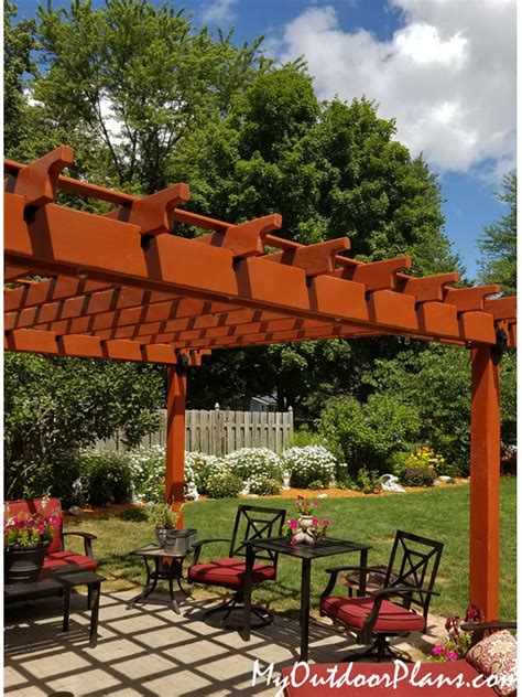 All pergolas can be shipped to you at home. DIY 12x12 Pergola | MyOutdoorPlans | Free Woodworking ...