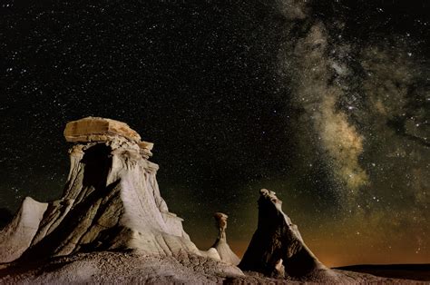2942490 Nature Landscape Mountains New Mexico Usa Night Stars Rock