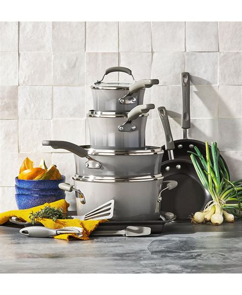 rachael ray macy cookware macys pc nonstick created sets pots pans pan