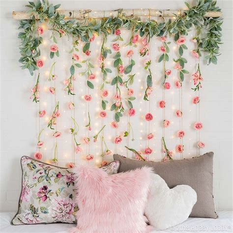 Create A Whimsical Wall Hanging With Faux Florals For Spring Use It As