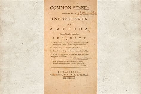 Thomas Paines Common Sense Inspires A Nation — Americana Corner