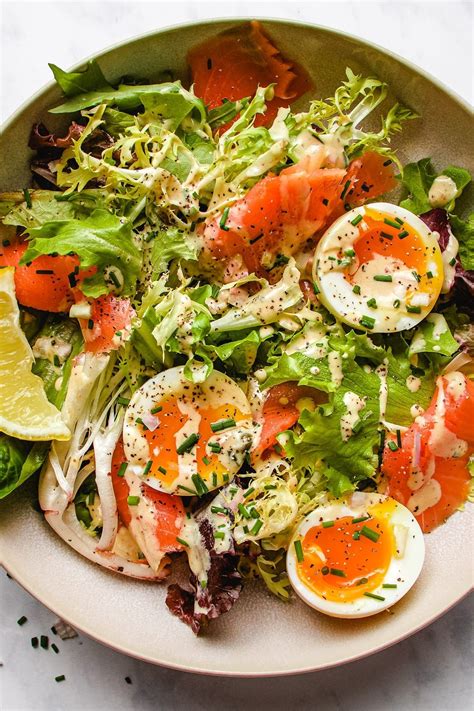 Smoked Salmon Salad In Creamy Caper Chive Dressing Recipe Healthy