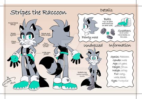 Stripes The Raccoon Reference Update By Finikart On Deviantart