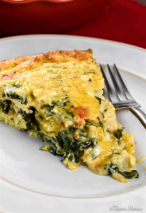 This Low Carb Crustless Spinach Quiche Is A Creamy Cheesy Egg