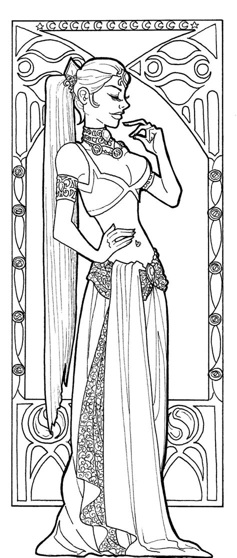 Welcome to the world of art deco! Art nouveau coloring pages to download and print for free ...