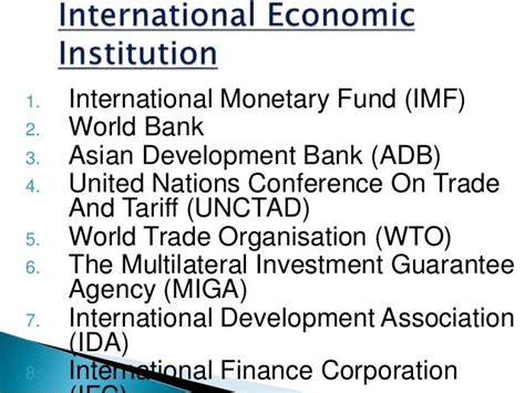 International Economic Institution