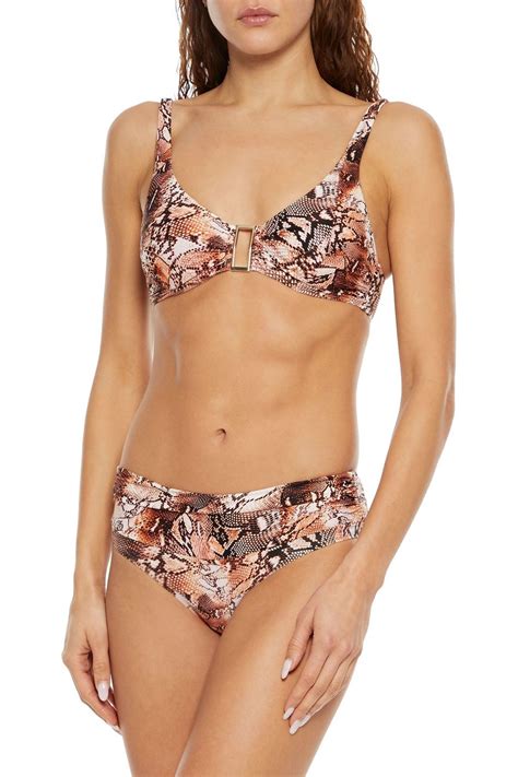 Melissa Odabash Cancun Snake Print Triangle Bikini Top Sale Up To