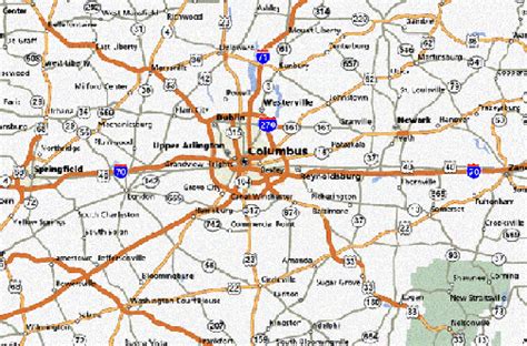 Central Ohio Cities Map