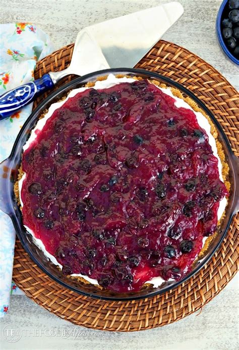 No Bake Blueberry Cream Cheese Pie