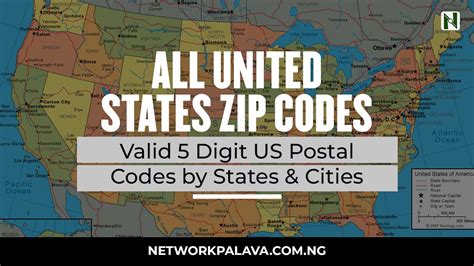 All United States Zip Codes 2024 Valid 5 Digit Us Postal Codes By States • Network Palava