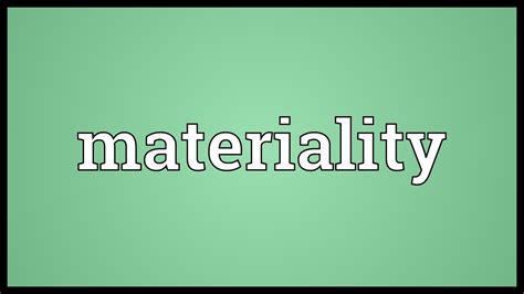 The materiality concept also permits accountants to ignore another accounting principle or concept if such action does not have an important effect on financial statements of the entity. Materiality Meaning - YouTube