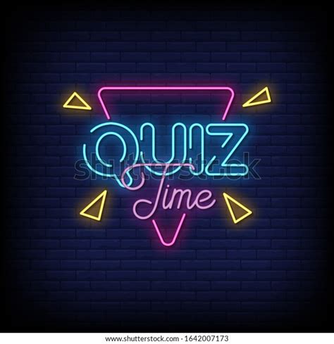 Quiz Night Neon Signs Style Text Stock Vector Royalty Free 1642007173