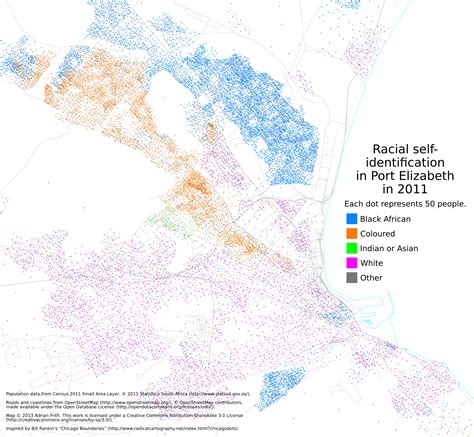 Dot Maps Of Racial Distribution In South African Cities Adrian Frith