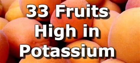 33 Fruits High In Potassium