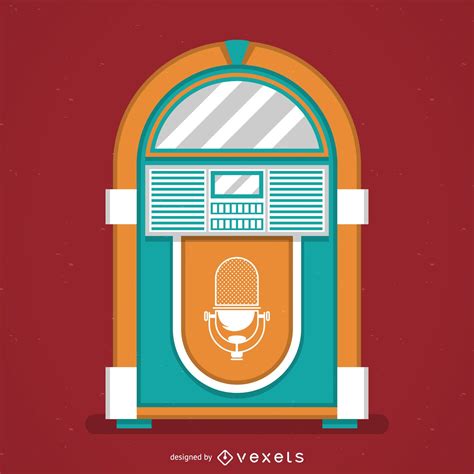 Vintage Music Jukebox Illustration Vector Download