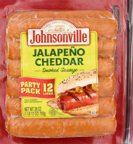Johnsonville Jalapeno Cheddar Smoked Sausages 12 Ct 175 Lb Frys
